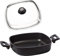 Eurolux Guss-Kasserolle 28x28 cm Induktion Set mit Deckel - flache quadratische Universal Bratenkasserolle mit Antihaft-Beschichtung - ohne Stiel - Made in Germany