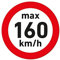 Geschwindigkeitsaufkleber 25x Winterreifen 160 km/h 2,5cm Durchmesser (transparent)