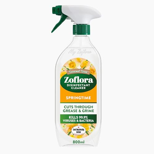 Zoflora Springtime Multipurpose Disinfectant Trigger Spray, 1 x 800ml, Antibacterial Multi-Surface Cleaner, Pet-Safe, Kills 99.9% of Bacteria & Viruses