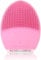 Facial Cleansing Brush and Face Massager Silicone Ultrasonic Vibrating Facial Brush, Waterproof, Rechargeable and Sonic Electric Face Cleansing Exfoliator for Anti-Aging (Pink)