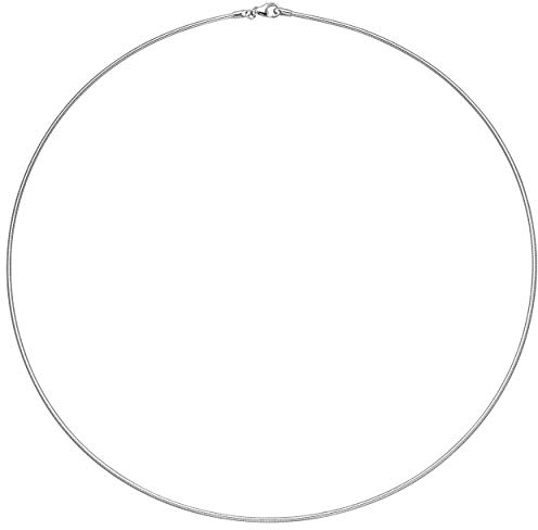 JOBO Damen-Halsreif aus 585 Weißgold 50 cm 1,1 mm