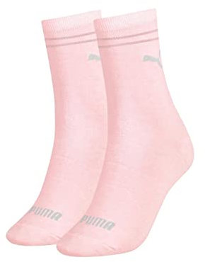Puma Classic Chaussettes, Rose, 35/38 (Lot de 2) Femme