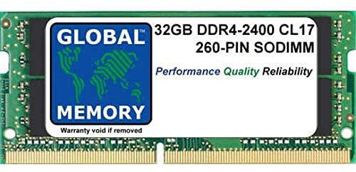 32GB DDR4 2400MHz PC4-19200 260-PIN SODIMM MEMORY RAM COMPATIBLE WITH LAPTOPS/NOTEBOOKS