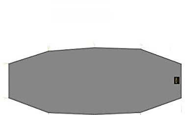 Tatonka Zeltunterlage Floor Sheet LT Rokua 3 - Leichter und wasserdichter Zeltboden für das Tatonka Rokua 3-Personen Zelt - Mit Schlaufen (450 x 90/175 cm)