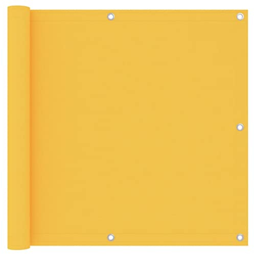 vidaXL Ecran de Balcon Brise-Vue Brise-Vent de Jardin Ecran de Protection Ecran d'Intimité Confidentialité Extérieur Jaune 90x400 cm Tissu Oxford