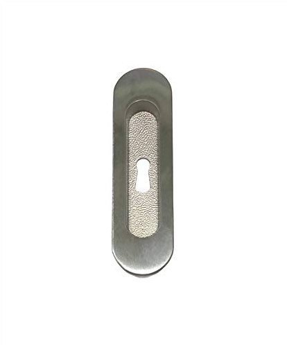 Kit para puerta corredera con nichos empotrables ovalados VALLI & VALLI K 1205 – Cromo satinado