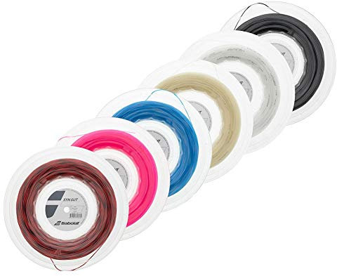 Babolat Syn Gut 200M Tennis-Saitenrolle, 200 m, Monofilament, Weiß 1,30