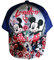 Minnie und Mickey Maus in London Kappe Mütze Base Cap mit Big Ben, Herzen, Rosen für Kinder, Jungen und Mädchen (Blau, 54)