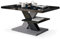 Viosimc Table Basse Noire et Grise Moderne - Table de Salon avec Plateau Noir Laqué - Compatible avec Meuble TV - Design Élégant et Contemporain