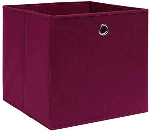 vidaXL Storage Boxes 4 pcs Non-woven Fabric 28x28x28 cm Dark Red