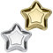 JOSON 20 Pack Star Shape Paper Plate, 7 Star Shape Party Plate Fruit Dessert Paper Plate for Christmas, Wedding, Birthday, Picnic Cutlery Supplies (Gold and Silver)