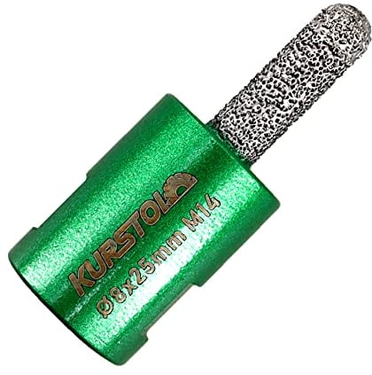 KURSTOL Diamant Mörtel Hakenbohrer – Diamant Fugenfräser 8 mm x 25 mm mit M14 Gewinde für Mauerwerk, Mörtelentfernung, Mauerwerk, Stein, Beton-Winkelschleifer-Bit