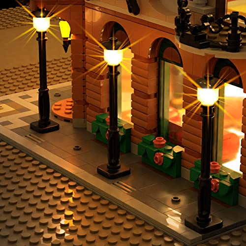 TEDDOO Bausteine Licht Set von 15, Baustein Stadtbeleuchtung, SUB Netzteil, DIY Baustein Zubehör, Kompatibel mit Lego