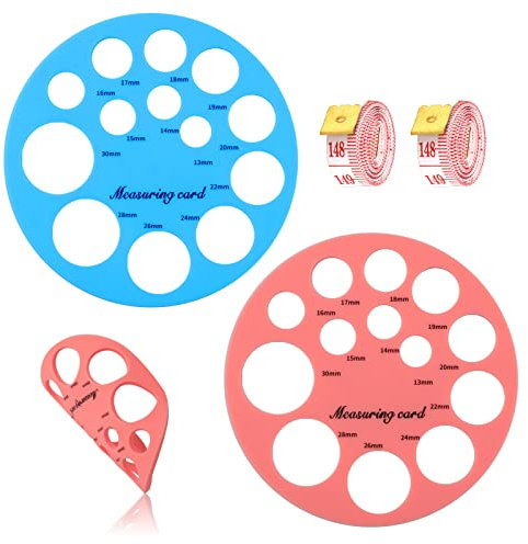2pcs Nipple Rulers, with 2pcs Soft Ruler Circular Template Rulers Nipple Ruler for Flange Sizing Nipples Measuring Card Tool Silicone Nipple Ruler Set for Woman Nipples