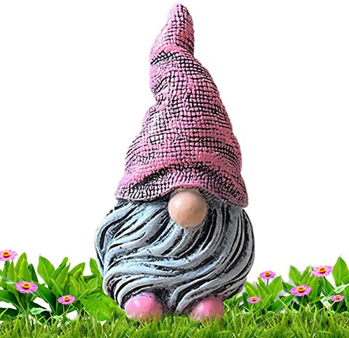 Eastuy Figurines naines Miniatures | Figurine Nain Barbu Blanc,Maison Salon Chambre Artisanat résine Nain décoration Jardin Statue Cadeau d'anniversaire
