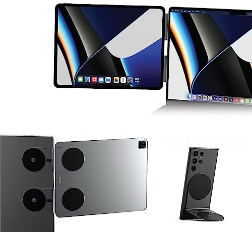 Rolling Square Edge Pro Tablet Kit – Magnetische Tablet- Smartworking- und Produktivitätszubehör, MagSafe-kompatibel, Kompatibel mit allen Tablets und Handys, Eisgrau