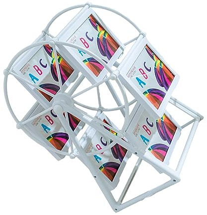 Warmhm Fotorahmentisch Rotierenden Riesenrad Bild Rahmen Bilderrahmen Umrunden Gehen Runde Bild Rahmen Baby-fotorahmen Riesenrad Modell Figurine Kind Plastik Antiquität Hochzeitsfoto