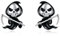 VONALA Halloween Ohrringe Damen 925 Sterling Silber Sensenmann Ohrstecker Hypoallergen Schmuck Halloween Geschenke für Frauen Teenager Mädchen Kinder