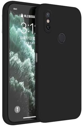 Topme Funda para Xiaomi MI 6X / MI A2 (5.99 Inches) Carcasa Caja Case Estuche, Funda Protectora de Piel de Silicona TPU - Negro