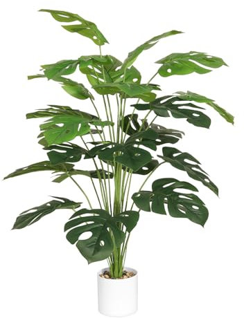 SUMJOK 71,1 cm hohe künstliche Palmenpflanzen, künstliche Schildkrötenblatt, künstliche Monstera, tropische große Palmenblätter, Pflanze, künstliche Grünpflanze, Topfpflanze, für Zuhause, Büro, Party,