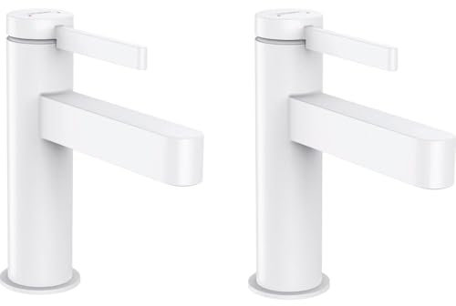 HANSGROHE Mitigeur de lavabo 110 avec tirette et vidage blanc mat Finoris