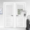 Triple Layers,UV Protect, 100% Light Block, Multi-use, Easy Installed Door Curtains, Adjustable Roller Shade, Window Blind, for Office, Wards and Home(26Wx42L,Greyish White,1 Piece)