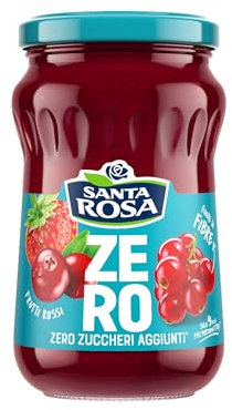 Santa Rosa, Confettura di Frutti Rossi Zero, Delizia Leggera e Nutriente, Ideale per Colazione o Merenda, Ricca di Gusto e Senza Zuccheri Aggiunti, 300g