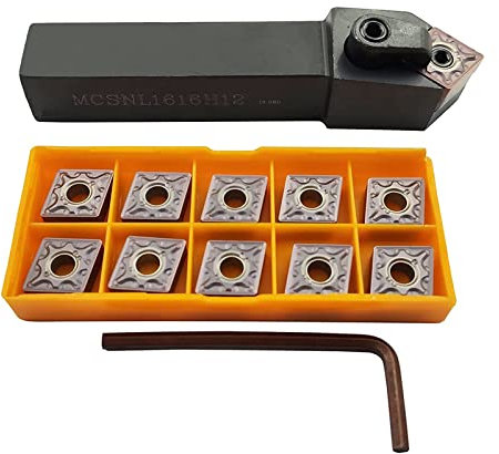 Montesy Lathe Turning Tool Insert Holder Bit Set Includes CNMG120408-MA VP15TF & Screwdrivers Easy Tool Set Mcsnl1616h12