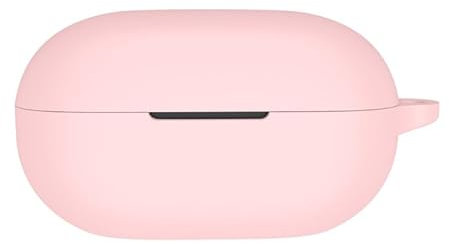 Silicone Cover for Beats Solo Buds,Protective Case for Wireless Earbuds Charging Box,Drop-proof Soft Skin Sleeve for Earphone,Headphone Protector Accessories with Carabiner (pink)