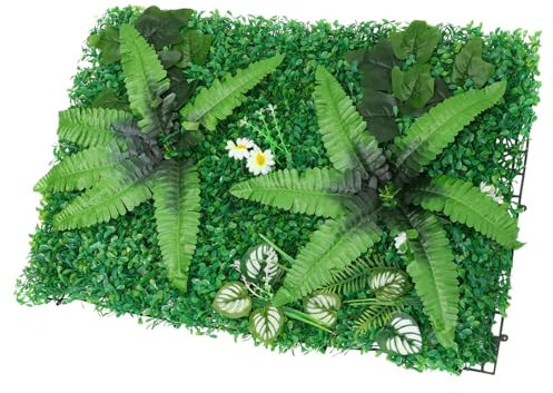 GREENADSCAPE décoration Murale pour Mariage Plantes artificielles d'intérieur Mur Vegetal Artificiel Gazon Artificiel Panneau Mural de Verdure Artificielle Panneau de haie Murale PVC Green
