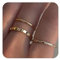 FUNEIA 3 Stück Ringe Gold Damen Frauen 14k Vergoldete Ring Wasserfest Set Dünner Goldene Ringe Statement Daumenring Fingerring Stapelring Zirkonia Schmale Ring Modeschmuck