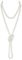 WANGENPING Vintage Lang Perlenkette 180 cm, 8 mm Oval Weiß 925 Sterling Silber Perlenkette Damen, Elegant Modische Pearl Necklace Women, Retro Fasching Kostüm Zubehör, für Party-Frauen und Mädchen