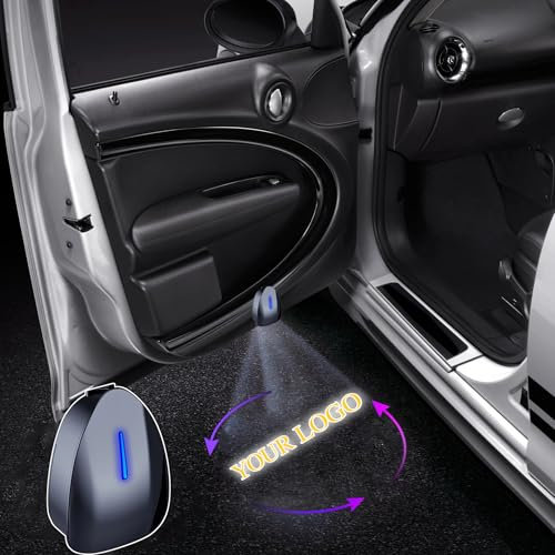 NewL Upgraded Custom Logo Car Door Step Courtesy Welcome Dynamic Rotating Welcome Light (2 PCS)