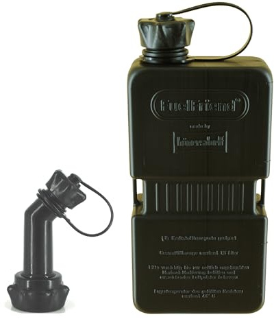 FuelFriend® - Plus extra fort Pure Black max. 1,5 l – Petit bidon de réserve d'essence + tube de remplissage refermable