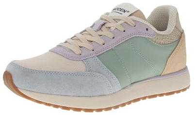 Woden WL740 Ronja - Damen Schuhe Sneaker - 318-Beige-Multi, Größe:41 EU