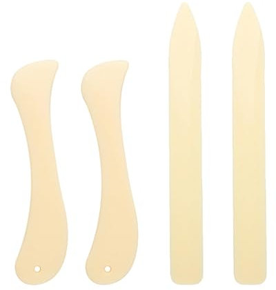 4 Stück Falzbei,Falzbein für Papier,Origami Werkzeug,Falzbein aus Künstlicher Knochen,Bone Folder Falzbein,für Origami Papierhandwerk Kartenherstellung Lederverarbeitung,Kunststoff Falzbeil Basteln