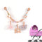 Zasjon Kinderwagenkette Holz Baby, Kinderwagen Kette, Kinderwagenspielzeug Mädchen Junge, Kinderwagen Zubehör Kinderwagenkette für Babys und Kleinkinder ab 0+ Monaten