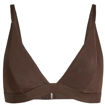 adidas Women's Iconisea Ribbed Padded Triangle Bikini Top