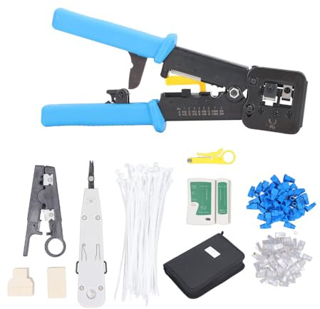 RJ45 CRIMP -Werkzeug 6p8p -Werkzeug Stahl Integrierter Ethernet -Kristallkopf Cat6 Data Cable Crimper
