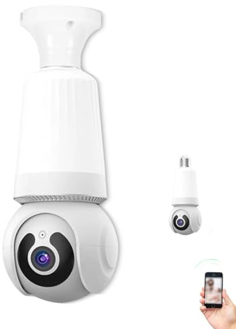 Livelyto Bulb Camera, Livelyto 4mp Light Bulb Security Camera,5g&2.4ghz Wireless Outdoor Indoor Cameras With Night Vision,Smart Porch Lights,Motion Detection,App Control (no memory card)
