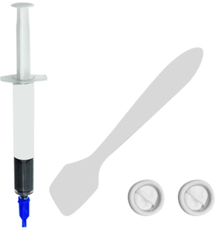 MAJORMENCH Thermal Paste Kit 8w High Thermal Conductivity Non-curing Silicone Grease Spatula and Finger Covers for CPU Gpu Heatsink Cooling