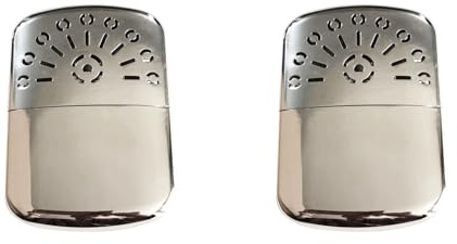 Tumintu 2X Tragbarer Handwärmer Aus Metall für Den Außenbereich mit Tasche zum Angeln, Camping, Wandern, Warmer Winter-Taschenhandwärmer