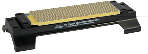 DMT DuoSharp® Diamant Schleifstein 8 mit Basis Extragrob/Grob | Doppelseitiger Messerschärfer in Profiqualität | 20cm Wetzstein für Messer und Werkzeuge | Made in USA | W8CX-WB