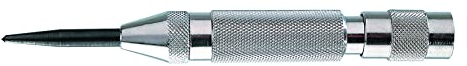 RENNSTEIG automatischer Körner (Schaft ø 11 mm, Länge 95 mm, Körner mit einstellbarer Schlagkraft 20-50 N, Präzisionsausführung, aus Stahl vernickelt, Werkzeug selbstschlagend) 430 129