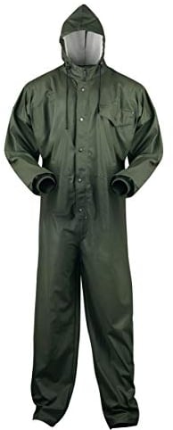 Schutz-Overall PU auf Polyester Trägergewebe - 150 g/m² - Oliv - Größe: M