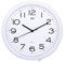 Trevi OM 3301 - Reloj de pared de cuarzo con movimiento de barrido silencioso, diámetro 24 cm, blanco, plástico, redondo