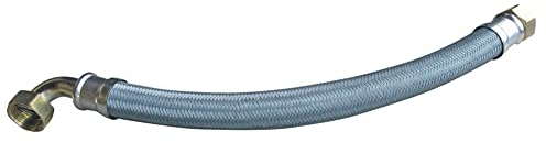 SOMATHERM FOR YOU, Flexible de chauffage 1 avec écrou tournant et coudé - Longueur 700 mm - DN26 - Tresses acier galvanisé - Raccords laiton - Température max 90°C - Pression max 6 bars