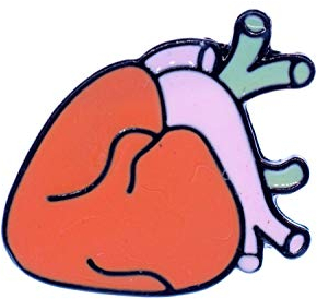 Miniblings Herz Brosche Anatomie Mensch Medizin Organ Comic Gesundheit Arzt - Handmade Modeschmuck I Anstecknadel Button Pins