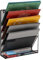 Mind Reader Porta documenti da parete, carta, vassoio per documenti, organizer da ufficio, 6 scomparti, rete metallica, nero 6 Comp, 12,75 (L) x 10,25 (W) x 16 (H) pollici