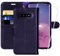 MONASAY Galaxy S10 Wallet Case, 6.1 inch [Included Screen Protector] Flip Folio Leather Cell Phone Cover with Credit Card Holder for Samsung Galaxy S10,Purple